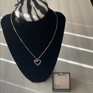 Elegant Silver Heart Necklace by